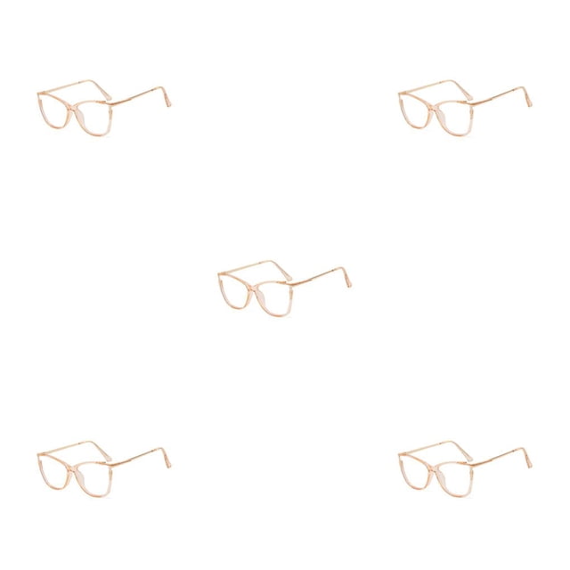 Qarigey Gafas de ojo de gato a la moda Anti luz azul transparente estilo Vintage gafas de marco grande de lujo para champán óptico Type2 NO2