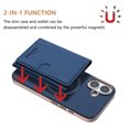 thumbnail image 2 of Allytechgroup Wallet Case for iPhone 16, RFID Blocking PU Leather Stand Phone Shell with Credit Card Slot Shockproof Protective Back Cover for iPhone 16 Women Men, Darkblue, 2 of 6
