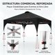 thumbnail image 4 of Carpa Plegable 3x3 m , Toldo Oxford 150D Impermeable Protección UPF50+ Anti Rayos UV, Mecanismo Bloqueo Central Armado Rápido Sin Herramientas-Para Jardín, Patio, Camping, Fiestas y Puestos De Feria, 4 of 7