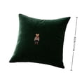 thumbnail image 3 of Christmas Cute Bear Throw Pillow, Christmas Dark Green Velvet Cushion with Insert, Sofa Bedroom Home Decor Gift, 3 of 7