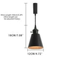 thumbnail image 6 of KAYYELAMP Adjusted Cable J-Type Track Lamp E26 Switch Base Metal Shade Simple Black Pendant Lighting for Kitchen Dining Room(No Bulb, Track), 6 of 7