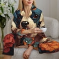 thumbnail image 6 of Lsque Vintage Colorful Flower French Bulldog Pattern Long Sleeve Pajama Set for Women - Soft 2-Piece Sleepwear and Loungewear Set with Pockets, Comfy Nightwear-X-Large, 6 of 7