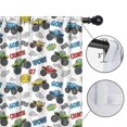thumbnail image 4 of Blackout Kids Curtains,Monster Cartoon Truck White Pattern Children's Insulated Curtains Set Of 2,Bedroom Essentials,Toddler Room Decor 52"x63", 4 of 5