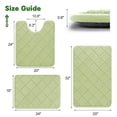 thumbnail image 2 of CHAKME Non-Slip 3 Piece Bathroom Rugs Set - Bath Mat for Tub, Shower, and Toilet, Rustic Lattice green, 2 of 8