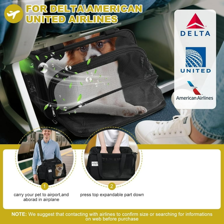 TJOUL TSA Approved top and Side Expandable pet Carrier