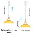 thumbnail image 3 of FSLiving Adjustable Height Track Pendnat Light H-Type Macaron Retractable Track Spotlight with Telescoping Rod Adjustable Gimbaled Lamp-Post Halo Track DIY Instant On Cover Lamp, Yellow - 1 Light, 3 of 7