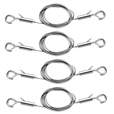 4Pcs 2m x 1.5mm Adjustable Picture Hanging Wire Kit,Heavy Duty Stainless Steel Rope for Hanging Mirrors,Frames,Lamps,Holds Up to 66lbs(30kg)