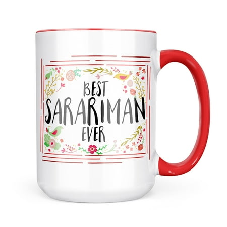

Neonblond Happy Floral Border Sarariman Mug gift for Coffee Tea lovers