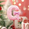 thumbnail image 2 of Pink 26 Alphabet Christmas 2D Acrylic Ornaments - 1pc 3.1in(8cm) Backpack & Car Pendant Decor, Cute Holiday Letter Hanging Accessories, Festive Christmas Alphabet Charms, G, 2 of 7