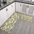 thumbnail image 3 of Lemon Yellow Kitchen Rugs and Mats Sets Of 2,Kitchen Decoration Rugs,Rubber Backing Non-Slip Floor Mat for Sink Washable Waterproof Laundry Room Runner Rugs, 3 of 7