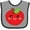 Heather and Black, variant on Inktastic Smiling Apple Boys or Girls Baby Bib