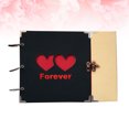 thumbnail image 2 of MasteelfCA 10inch DIY Scrapbook Photo Album Homemade Memory Book Album Double Heart Design Loose Album Iron Photo Album, 2 of 8