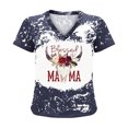 thumbnail image 4 of Top de manga corta con estampado de degradado Sexy de verano para mujer con cuello en V y estampado de día regular para mujer OAVQHLG3B Store lin121212, 4 of 4