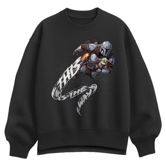 Star Wars - This Is The Way Oversized Fleece Crew Sweatshirt