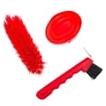 thumbnail image 2 of Almencla Kit de Toilettage pour Chevaux 3 Pcs Quotidien Professionnel Brosse à Sabots Rouge, 2 of 8