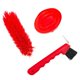 thumbnail image 2 of Kit de aseo para caballos de 3 piezas, cepillo profesional diario para cascos de caballos de exhibición Rojo, 2 of 9