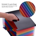 thumbnail image 2 of Graflsoa 12-Layer Multicolor Accordion File Folder, A4 PP Material, Office & Student Document Organizer, Compact 33x23.5x2cm Design, Includes Label Cards, 2 of 7