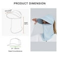 thumbnail image 2 of Women Sun Visor Hats, Wide Brim UV Protection Sun Visor Cap with Ponytail Hole & Removeable Flap Outdoor UPF 50+, 2 of 7