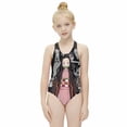 thumbnail image 3 of Kamado Nezuko Swimwear Kids' One-Piece Swimsuit Quick-Dry Cute Printed Girls' Swimwear Bathing Suit for Beach & Pool 6-7Y(110cm), 3 of 8