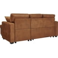 thumbnail image 5 of JERBOR Tufted Sectional Sleeper Sofa Pull Out Couch Bed - Modern Upholstered L Shaped Convertible Sofa Bed with Chaise Lounge and Storage for Living Room, 5 of 10