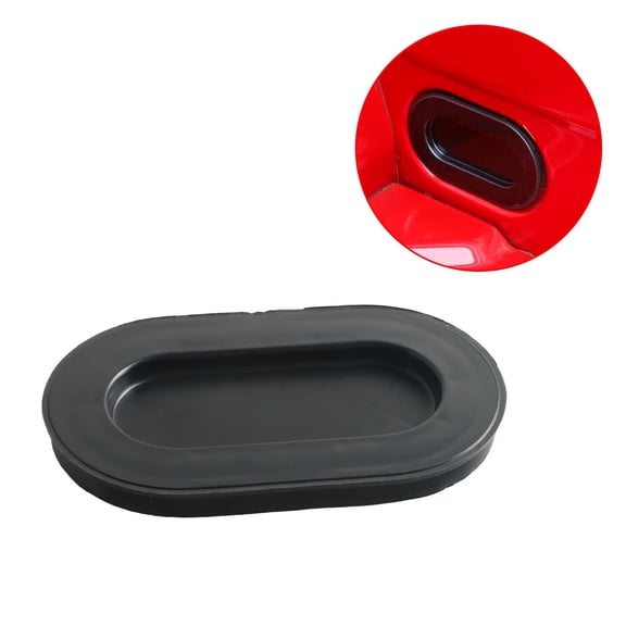 Black Tail Trunk Oval Bed Drain Plug Cap for Ford 2017-2018 F-350 Super Duty