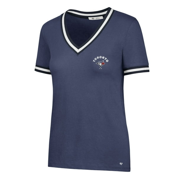 Toronto Blue Jays MLB '47 Women's Viper Letter V-Neck T-Shirt