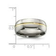 thumbnail image 2 of Bague Alliance pour Homme en Titane avec Incrustation Plaquée Jaune (8,00 mm), 2 of 4