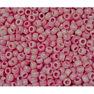 Pony Beads, 9x6mm, Opaque Light Pink (650 Pieces)