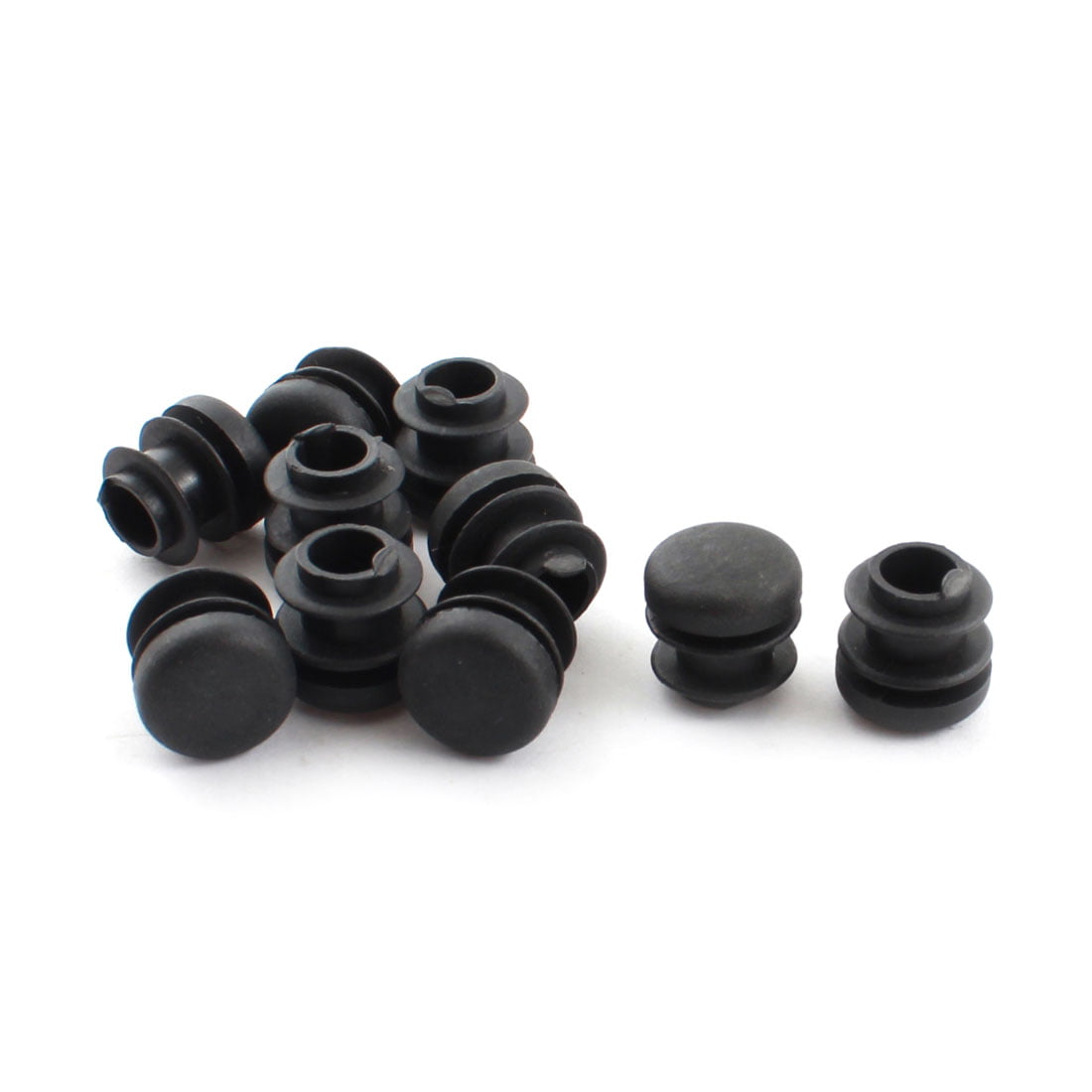 10x Black Plastic Blanking End Caps Cap Insert Plugs Bung For Round Pipe Tube SE 