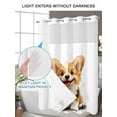 thumbnail image 4 of No Hook Cloth Fabric Shower Curtain with Snap in Liner, Cute Brown Puppy Waterproof Shower Curtains Set with See Through Top Window, Modern Dog Cartoon Watercolor Bath Curtains Shower 36"x78", 4 of 6