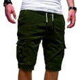 thumbnail image 1 of Men's Cargo Shorts Plus Size Big and Tall Cargo Shorts Multi-Pockets Relaxed Summer Drawstring Beach Shorts Pants, 1 of 5