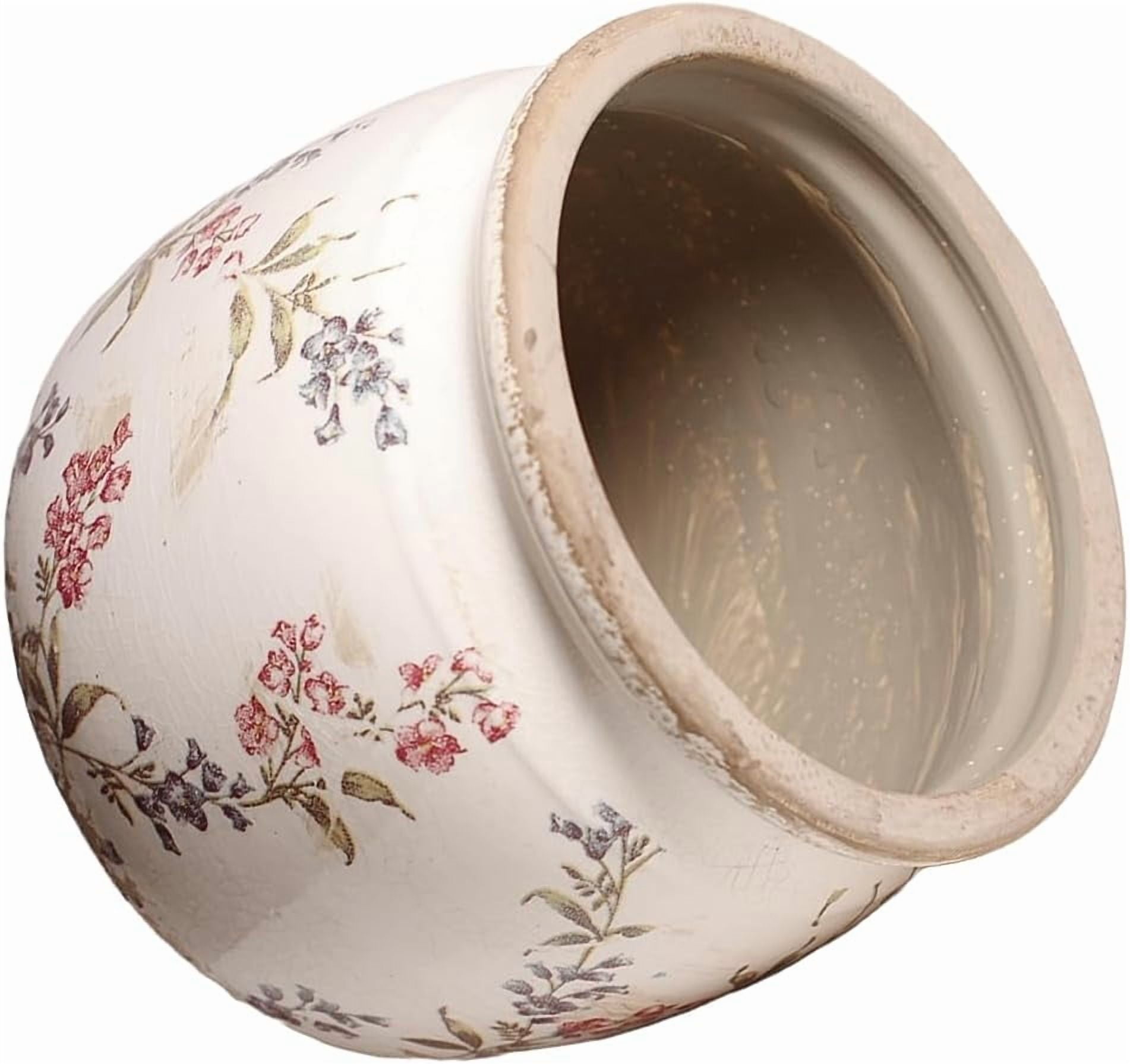 Flower Pots, Vinta Ceramic Planters for Indoor Plants, 6.29'' Plant Pots with Draina, French Country Lavender Vase & Planters, Antique Home Room Decor, Gardening Housewarming Gifts
