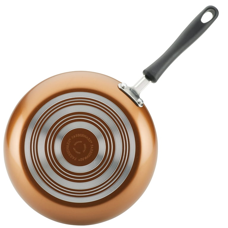Cookstart DiamondMax Nonstick Farberware Cookware 15-Piece, Copper Aluminum Set,