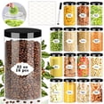 thumbnail image 2 of PeacePeo Plastic Jars with Lids, 16Pcs 32OZ Large Plastic Storage Jars with Black Leakproof Lids Cylinder Plastic Jars Container Reusable Clear Empty Jars for Home and Kitchen Organizing, 2 of 4