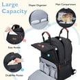 thumbnail image 3 of Mochila para pañales mommore, expandible, 32 L, para 2 niños o gemelos, 3 of 7