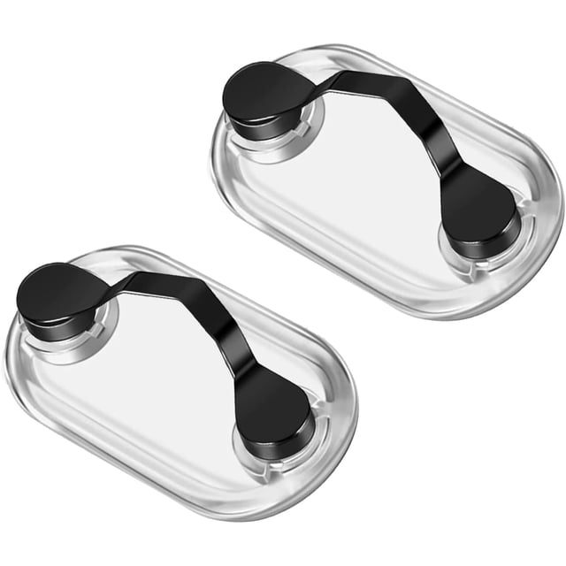 JM Soporte magnético para gafas, 2 unidades, color negro, mini clip magnético original para gafas, clip en ropa para gafas de sol, visión, presbicia, seguridad, lectura, auriculares, hombres y mujeres JM