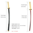 thumbnail image 2 of 41 inches Dull Blade Metal Demon Slayer Sword Tsugikuni Yoriichi with Wooden Holder Display, 2 of 7