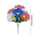 thumbnail image 3 of Ramo de margaritas artificiales patrióticas Rojo blanco azul – Arreglo floral sintético de 7 cabezas para centros de mesa y decoración de mesa del Día de la Independencia del 4 de julio, 3 of 6