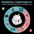 thumbnail image 3 of Adapter - to European Plug Adapter - Travel Plug Converter to EU Type C, E, F for Spain, France, Russia, Italy, Germany, Portugal, Turkey, 3 of 5