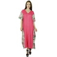 thumbnail image 5 of Bimba Women Pink Rayon Kaftan Maxi Dress Long Caftan Gown Classy Coverup, 5 of 6