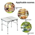 thumbnail image 4 of TEAFIRST Table de Camping, Table de Pique-Nique Pliante Carrée 2 Pieds Hauteur Réglable Table de Nettoyage, Blanc, 4 of 7