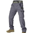 thumbnail image 5 of DODADAWANJ Men's Fleece Lined Cargo Pants with Multi Pockets Active Fit Expandable Waist Sport Pants Big and Tall Workout Pants for Hiking Construction Jogging, 5 of 5