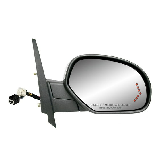 62155G - Fit System Passenger Mirror for 07-08 Avalanche, Silverado/ Sierra 1500, 2500, 3500, Suburban, Tahoe, Yukon/ Denali/ XL, 09-13 Silverado/ Sierra Hybrid, blk, Signal, Power Fold, Htd Power