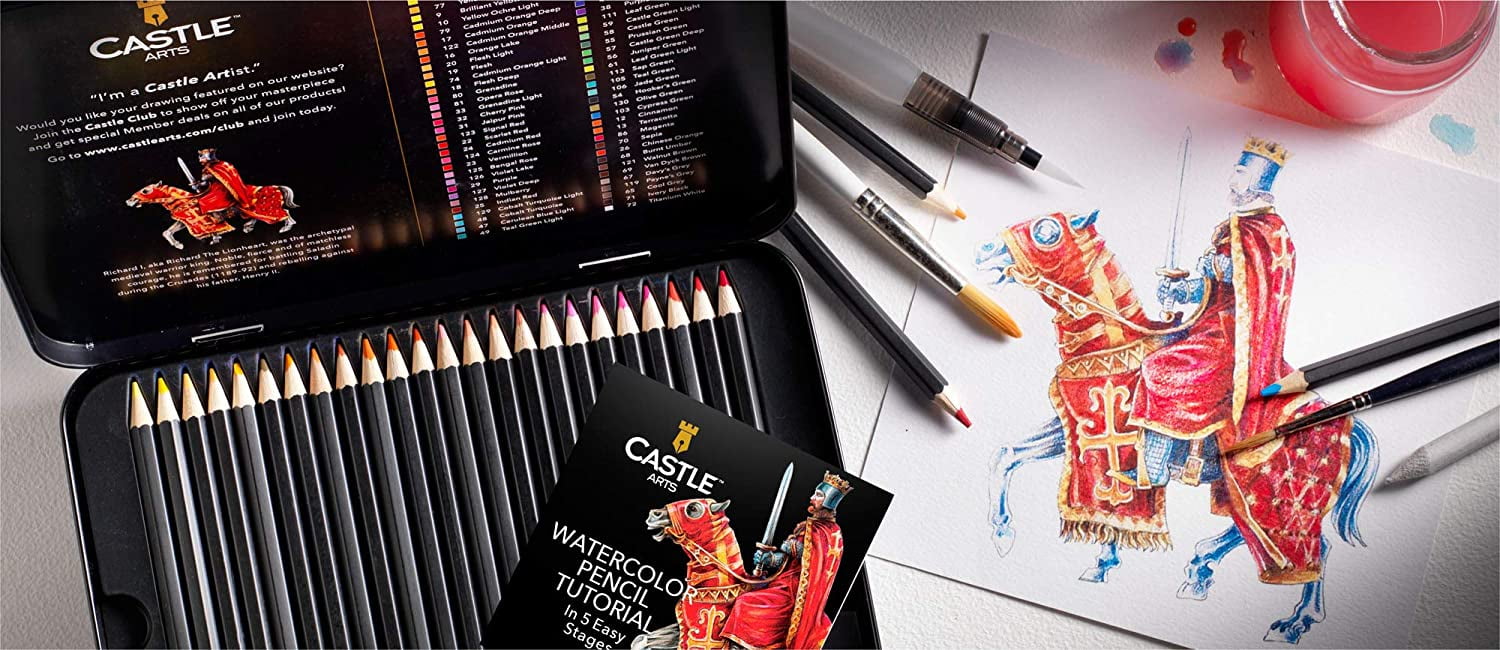 72 Watercolor Pencils Set For Adults & Professionals Castle Art Supplies 72 Watercolor Pencils Set For Adults & Professionals Castle Art Supplies