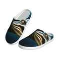 thumbnail image 2 of Daiia Starry Sky Colorful Crocodile Print Women’s Fuzzy Slippers Memory Foam Lightweight House Shoes Cozy Loafer Flannel House Shoes-40/41, 2 of 7