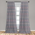 thumbnail image 5 of Mexican Print Curtains 2 Panels Set, Pastel Illustration of Horizontal Ethnic Triangles and Squares in Soft Tones, Window Drapes for Living Room Bedroom, 56"W X 63"L, Multicolor, by Ambesonne, 5 of 5