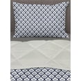 thumbnail image 3 of Dutch Comforter & Sham Bedding Set, Blue Toned Traditional Delftware Pattern Abstract Ornamental Floral Scales, 3 pcs Duvet Set Microfiber Filling Quilt, 5 Sizes, Indigo and White, by Ambesonne, 3 of 4
