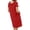 Red Dresses, variant on Womens Cotton Linen Cowl Neck Midi Dress Summer Casual Loose Short Sleeve Beach Shift Shirt Dress with Pockets Red Dresses XL