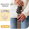 thumbnail image 5 of OULII Flower Design Guitar Headstock Sticker White Decal Easy Application for Guitar Decor, 5 of 5