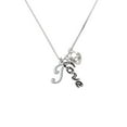 thumbnail image 2 of Delight Jewelry Silvertone Small Gelato Script Initial - I - - Love and Lock Charm Necklace, 18"+1", 2 of 4